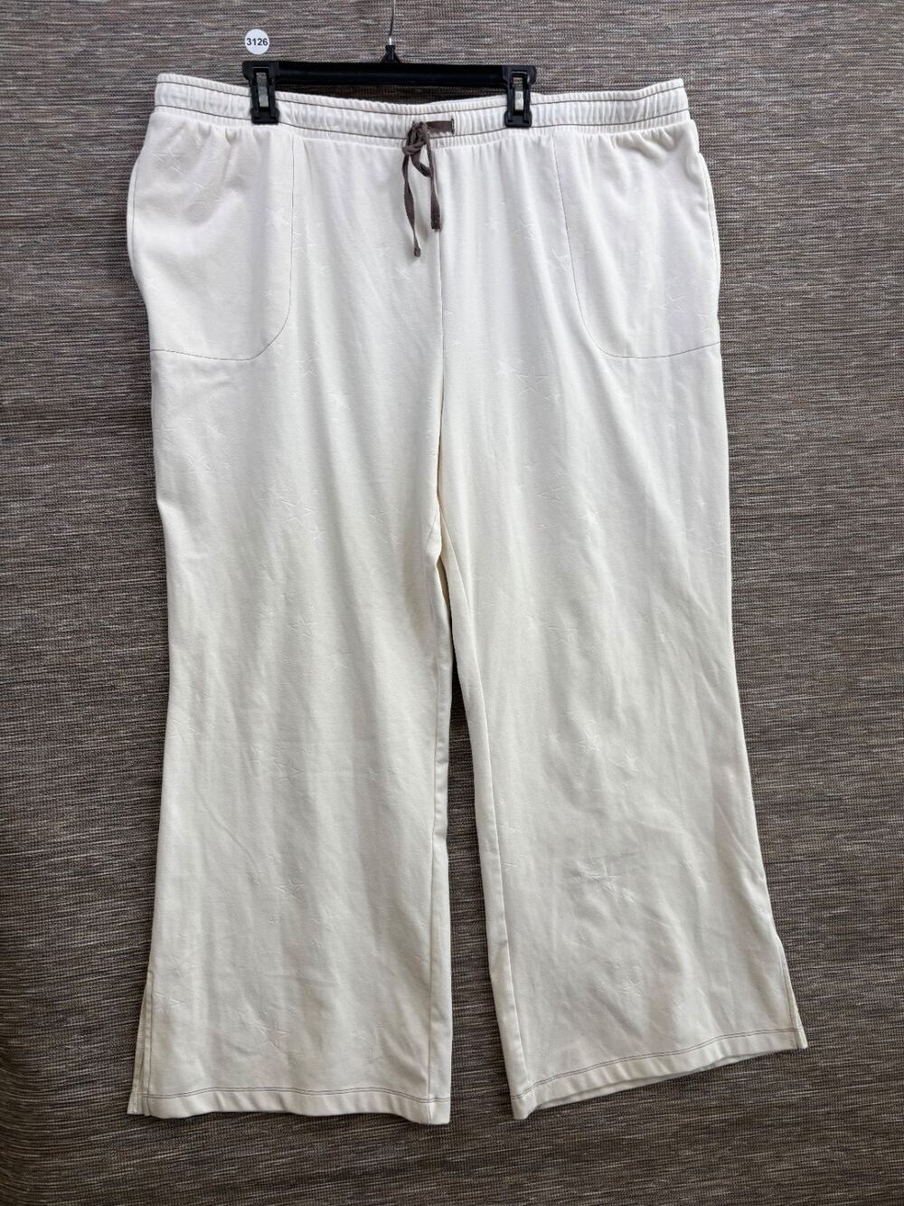 AnyBody Lounge Star Fleece Straight Leg Pant Womens Size 2X Smokey Taupe NEW